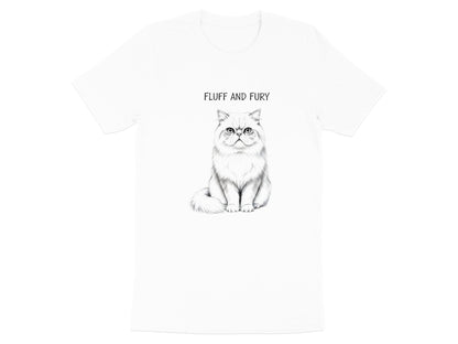 Fluff And Fury Persian Cat Sketch T-Shirt