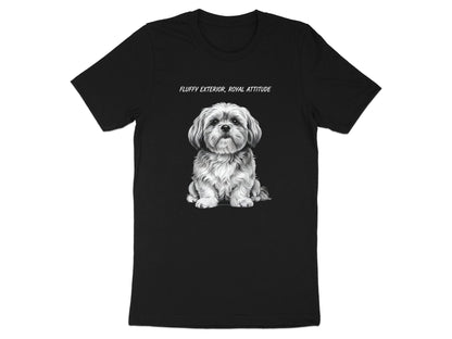 Shih Tzu 'Fluffy Exterior Royal Attitude' Pencil Sketch T-Shirt