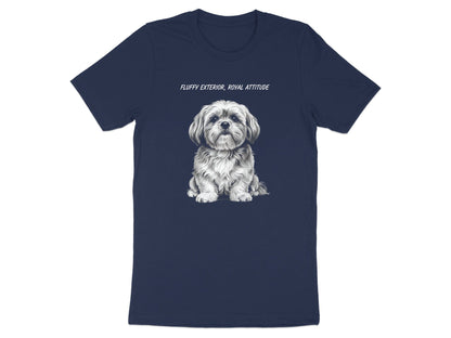 Shih Tzu 'Fluffy Exterior Royal Attitude' Pencil Sketch T-Shirt