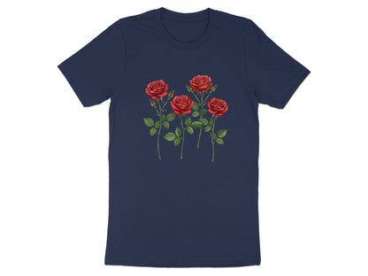 Four Stems Classic Red Roses cotton T-Shirt