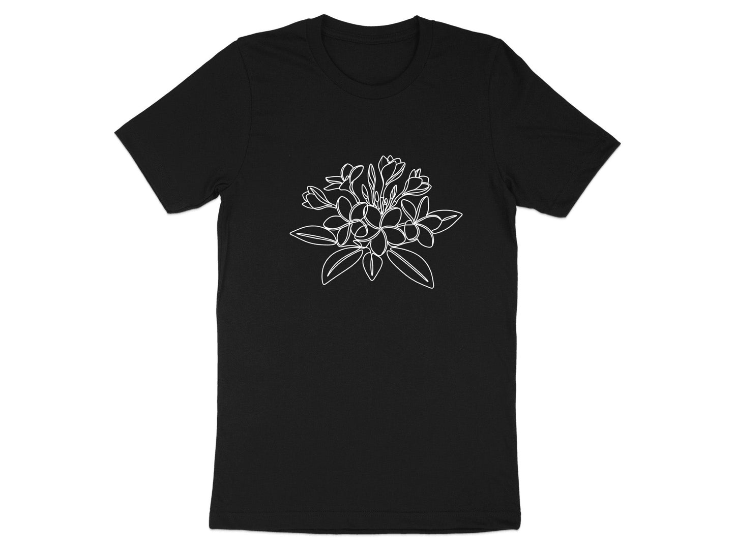 Frangipani Minimalist Line Art T-Shirt