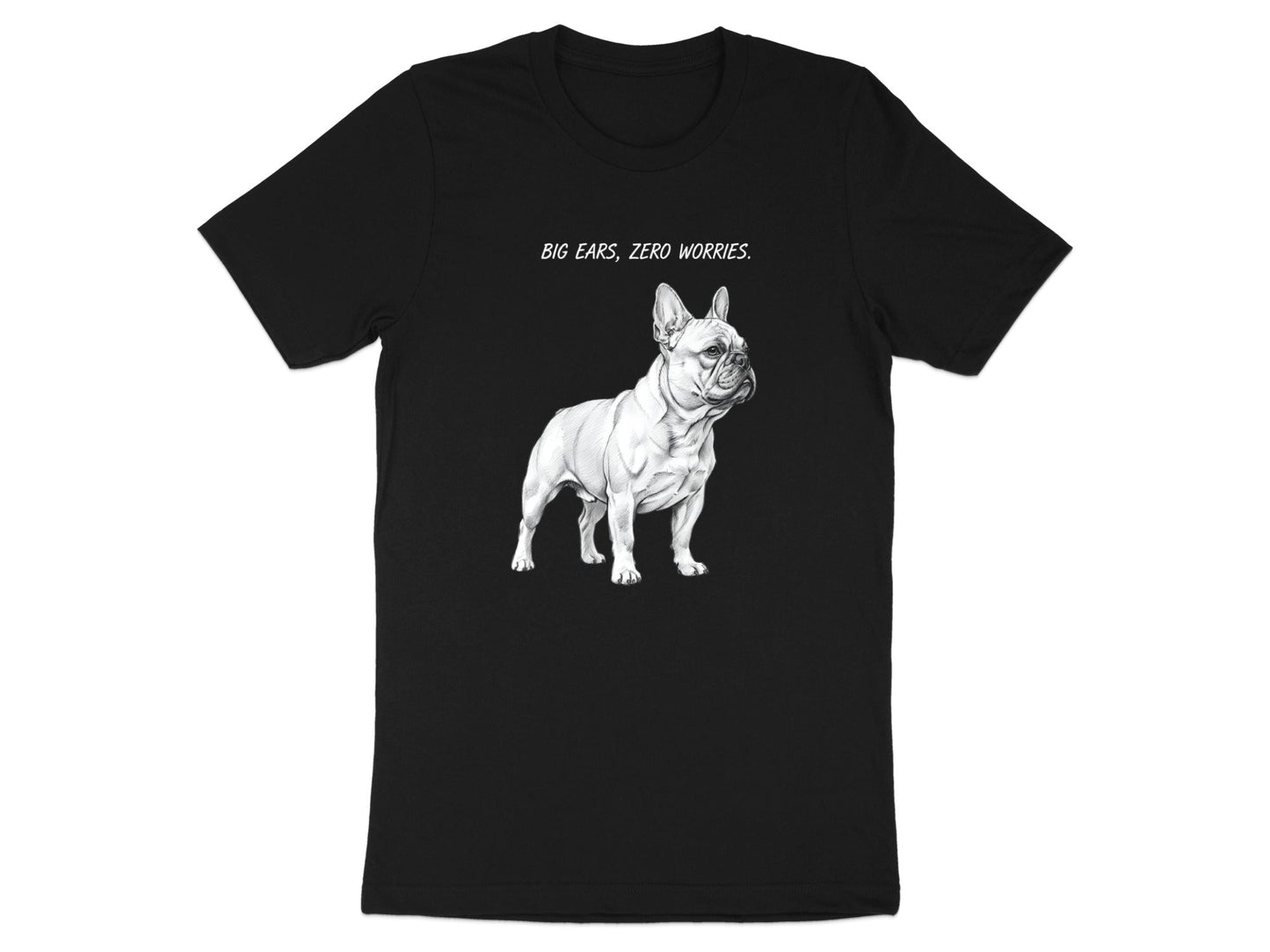 French Bulldog 'Big Ears Zero Worries' Graphic Tee
