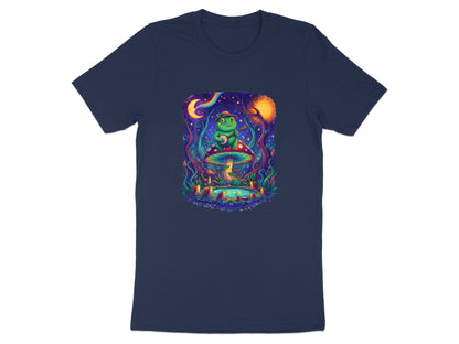 Frog Playing Banjo Mushroom T-Shirt - Psychedelic Forest Art