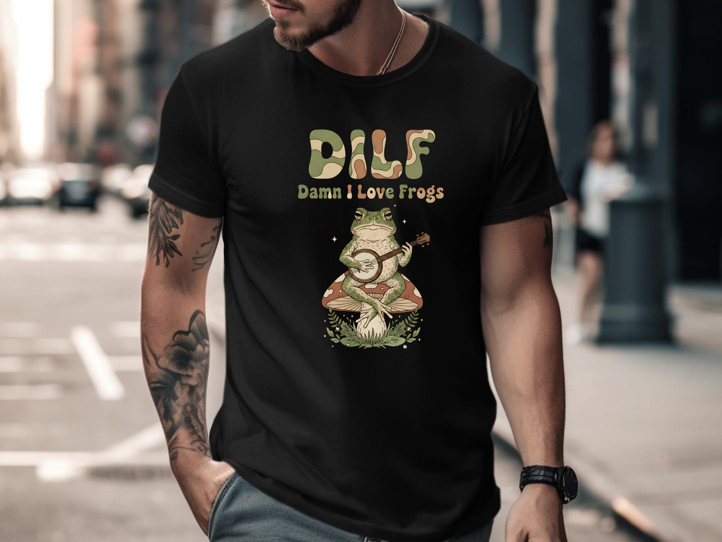 DILF - Damn I Love Frogs Banjo T-Shirt