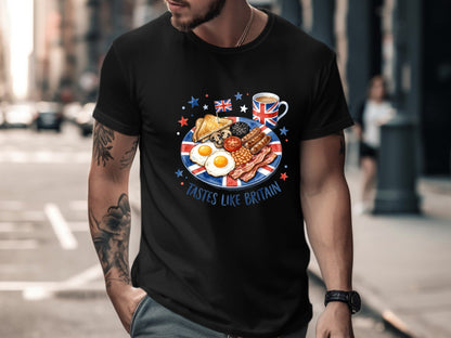 Tastes Like Britain Full English Breakfast T-Shirt - Foodie Art