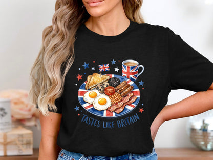 Tastes Like Britain Full English Breakfast T-Shirt - Foodie Art
