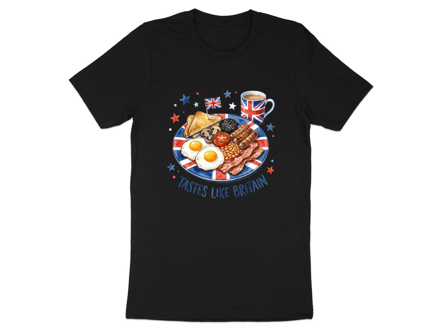 Tastes Like Britain Full English Breakfast T-Shirt - Foodie Art