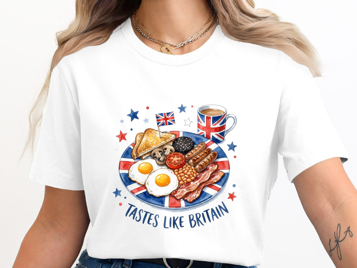 Tastes Like Britain Full English Breakfast T-Shirt - Foodie Art