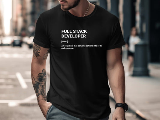 Full Stack Developer Definition T-Shirt - Coder Humor  Tee