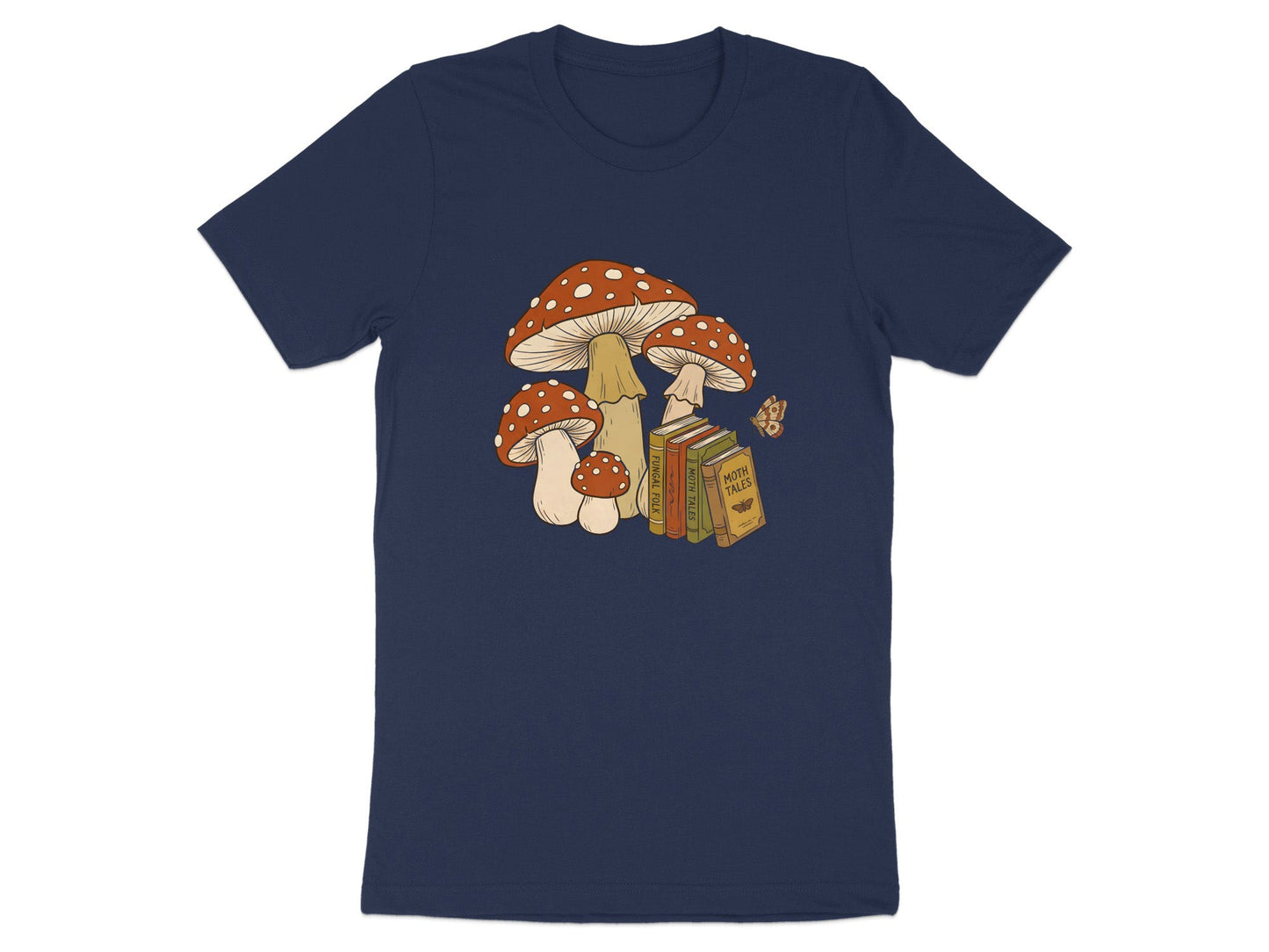 Mushrooms and Moth Tales Cottagecore Book T-Shirt