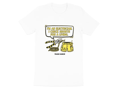 Sparky Shorts Funny Electrician T-Shirt - Tradie Humor  Tee