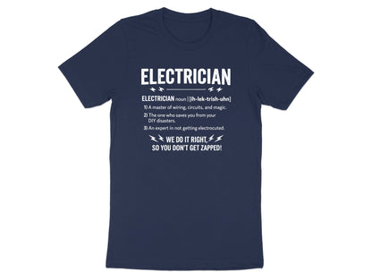 Electrician Definition T-Shirt - Master of Magic & Wiring  Tee