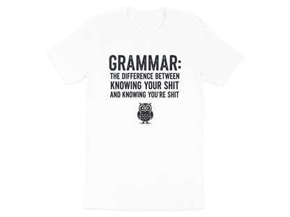 The Grammar Police Owl Funny Quote T-Shirt