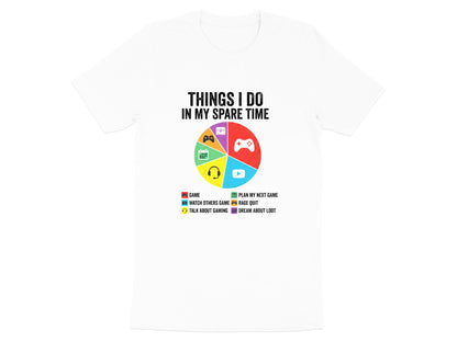 Things I Do In My Spare Time Gamer Pie Chart Tee
