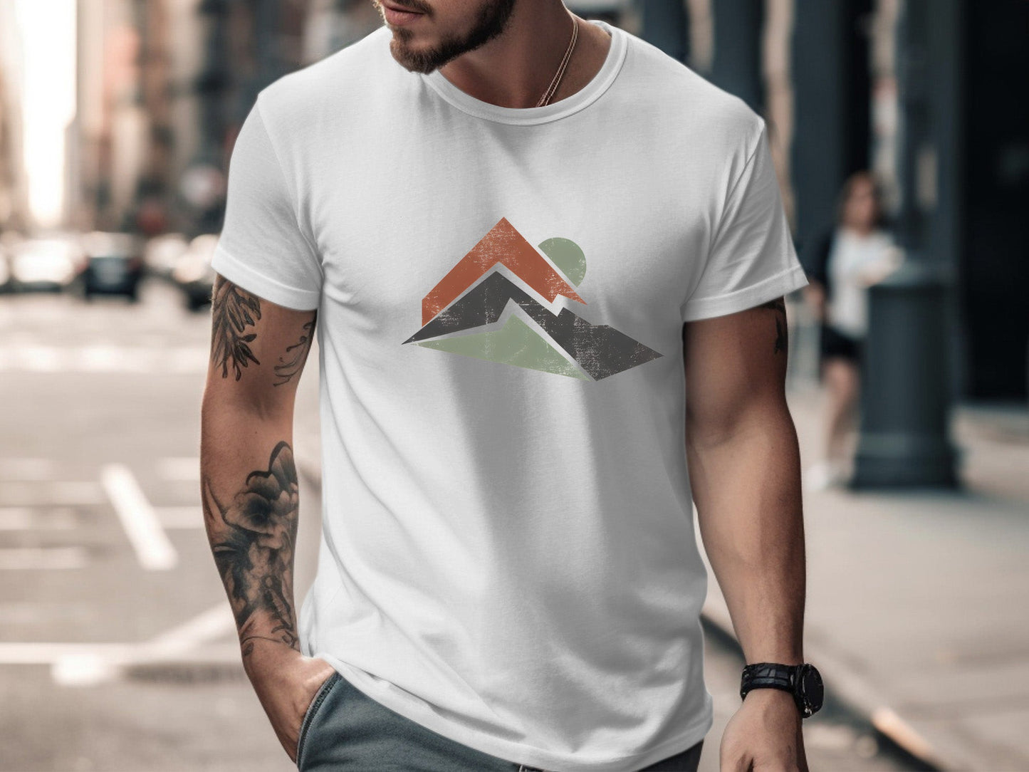 Minimalist Geometric Peak Mountain T-Shirt