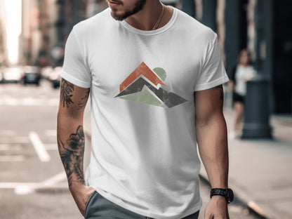 Minimalist Geometric Peak Mountain T-Shirt
