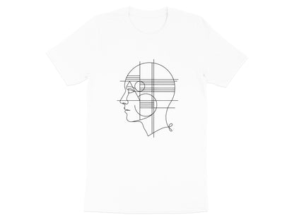 Geometric Mind Profile Line Art Tee