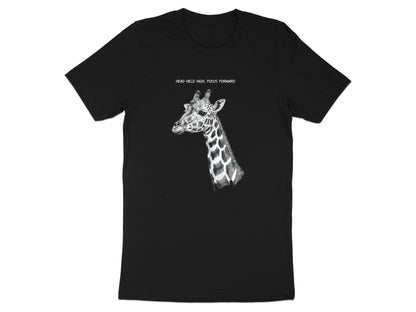 Giraffe 'Head Held High' Inspirational Pencil Sketch T-Shirt