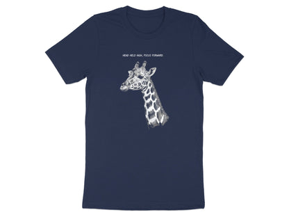 Giraffe 'Head Held High' Inspirational Pencil Sketch T-Shirt