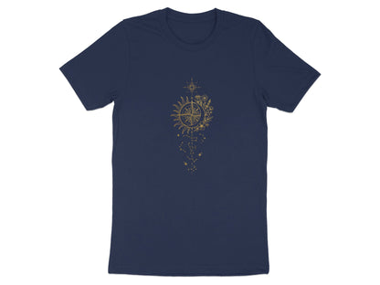 Celestial Compass Tee – Gold Line Art Constellation  T-Shirt