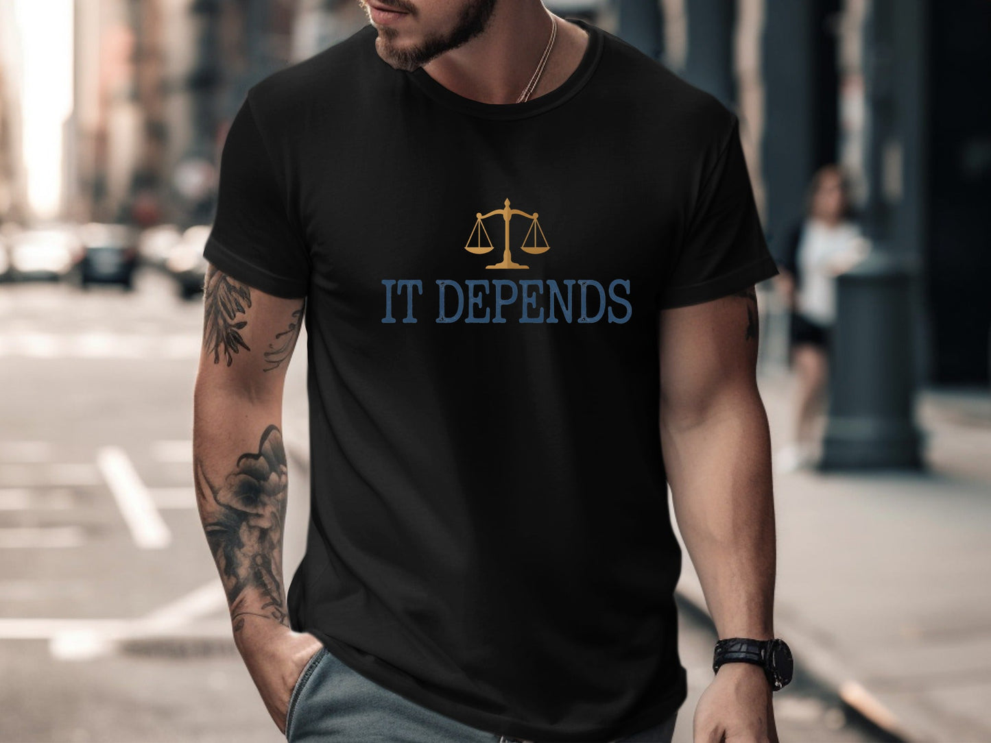 Scales of Justice 'It Depends' Lawyer T-Shirt