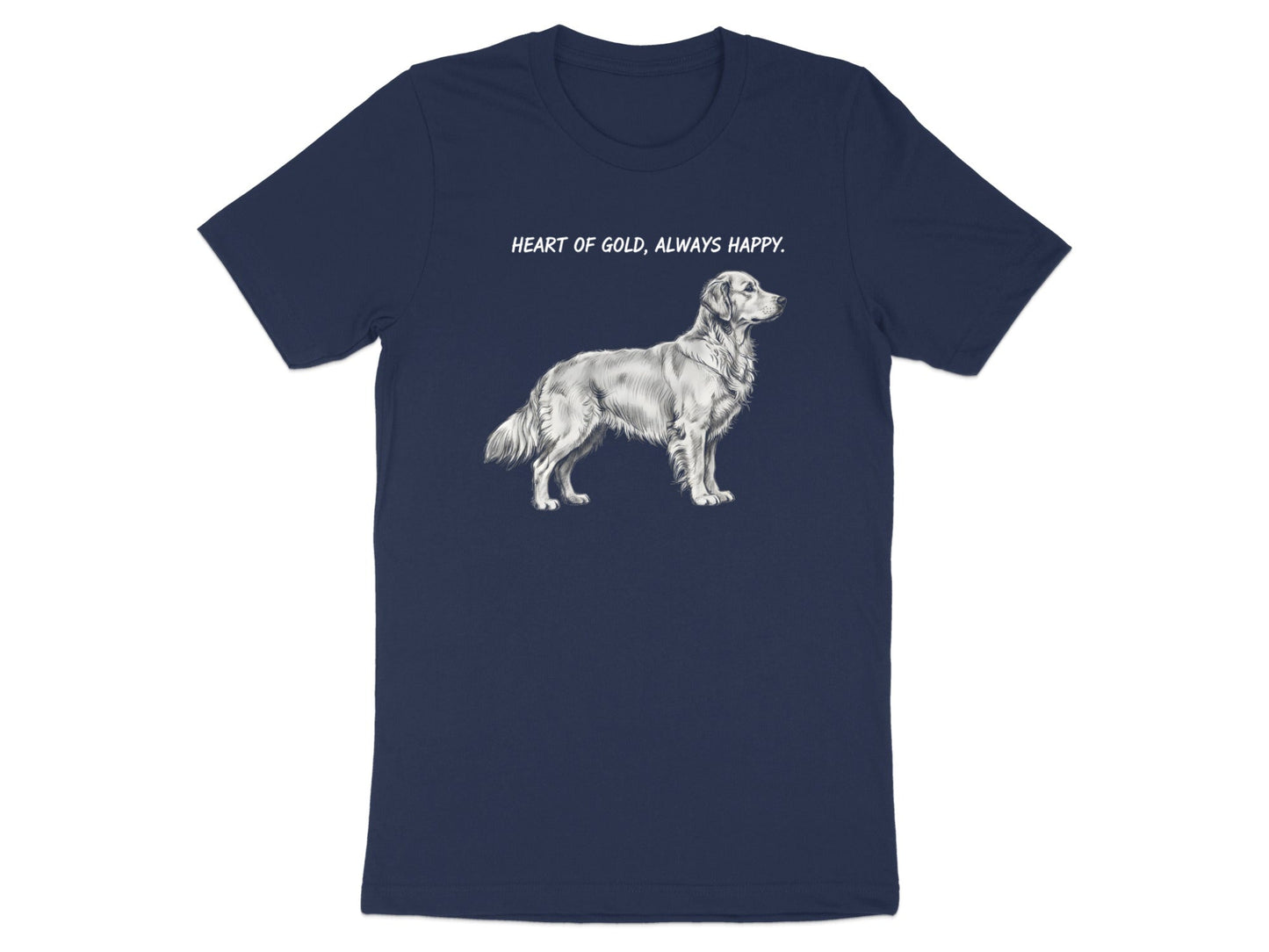 Golden Retriever 'Heart of Gold' Pencil Sketch T-Shirt