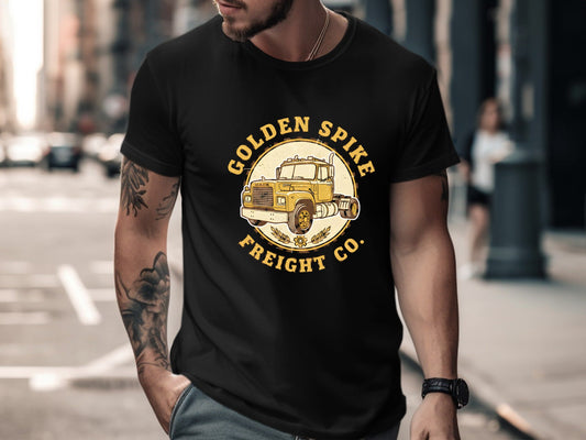 Golden Spike Freight Co. Vintage Logo T-Shirt