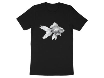 Elegant Goldfish Pencil Drawing Artistic T-Shirt