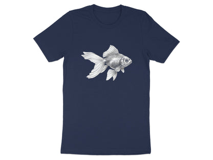 Elegant Goldfish Pencil Drawing Artistic T-Shirt
