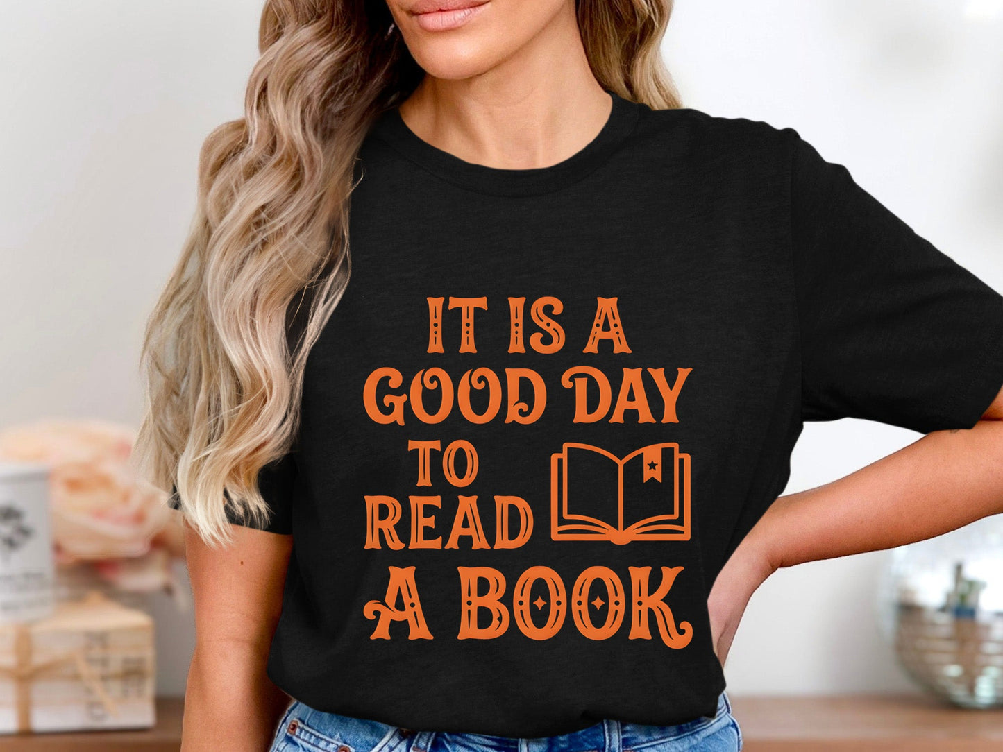It Is A Good Day To Read A Book Retro Slogan Tee