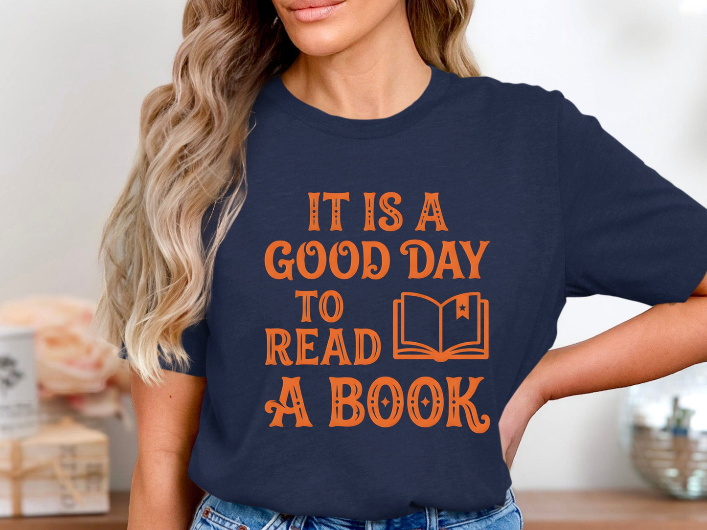 It Is A Good Day To Read A Book Retro Slogan Tee