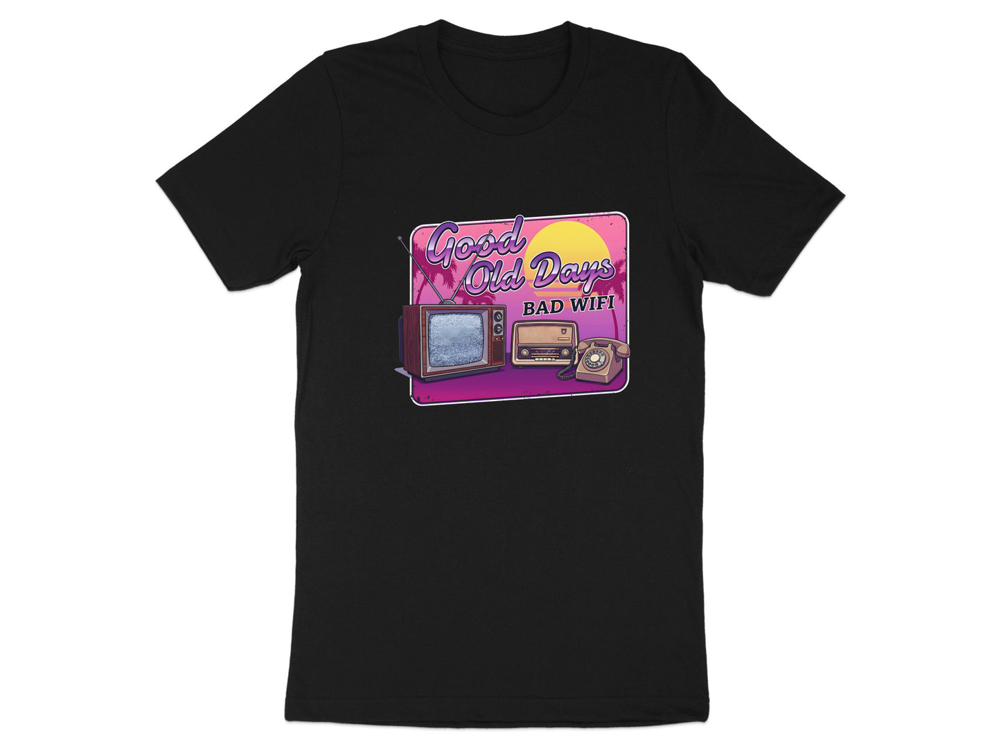 Good Old Days Bad Wifi Synthwave T-Shirt
