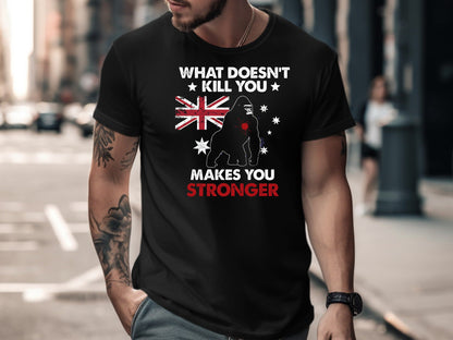 Gorilla Silhouette Australian Flag T-Shirt