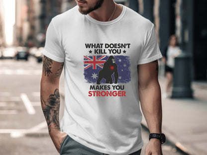 Gorilla Silhouette Australian Flag T-Shirt