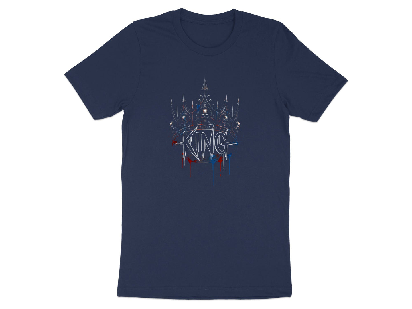Gothic Skull Crown KING Graphic Tee