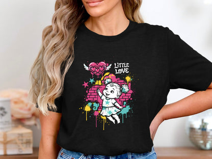 Little Love Graffiti Art Girl Graphic Tee