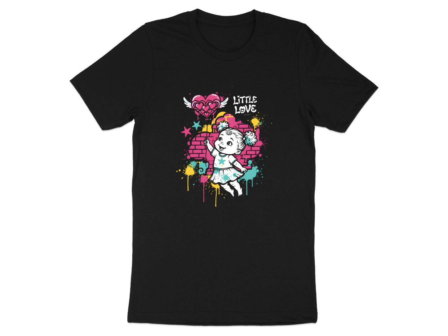 Little Love Graffiti Art Girl Graphic Tee