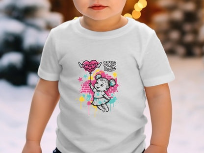 Little Love Graffiti Art Girl Graphic Tee