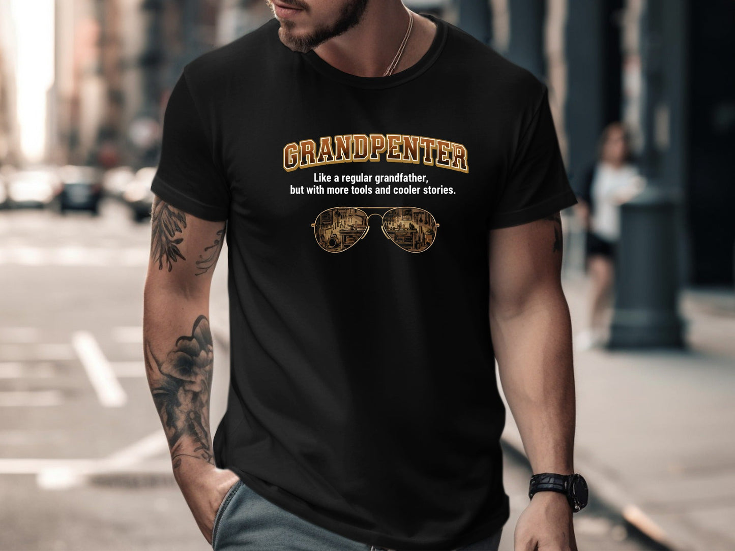 Grandpenter T-Shirt - Like a Regular Grandpa But Cooler