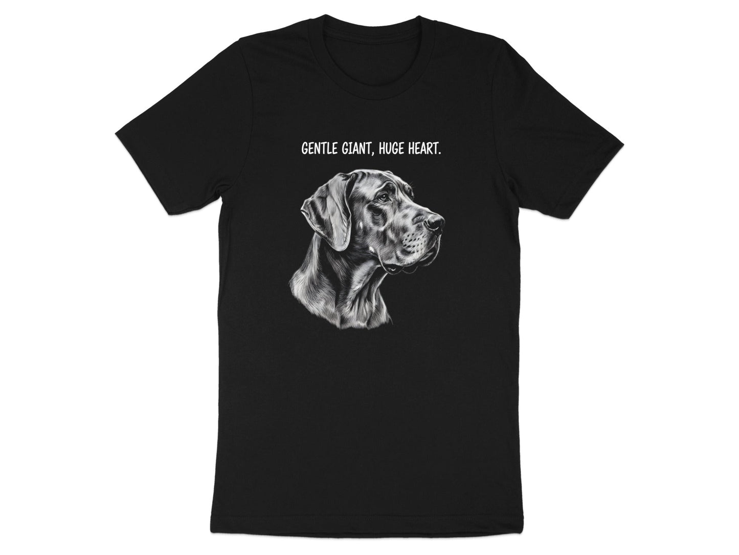 Great Dane 'Gentle Giant Huge Heart' Pencil Sketch Tee