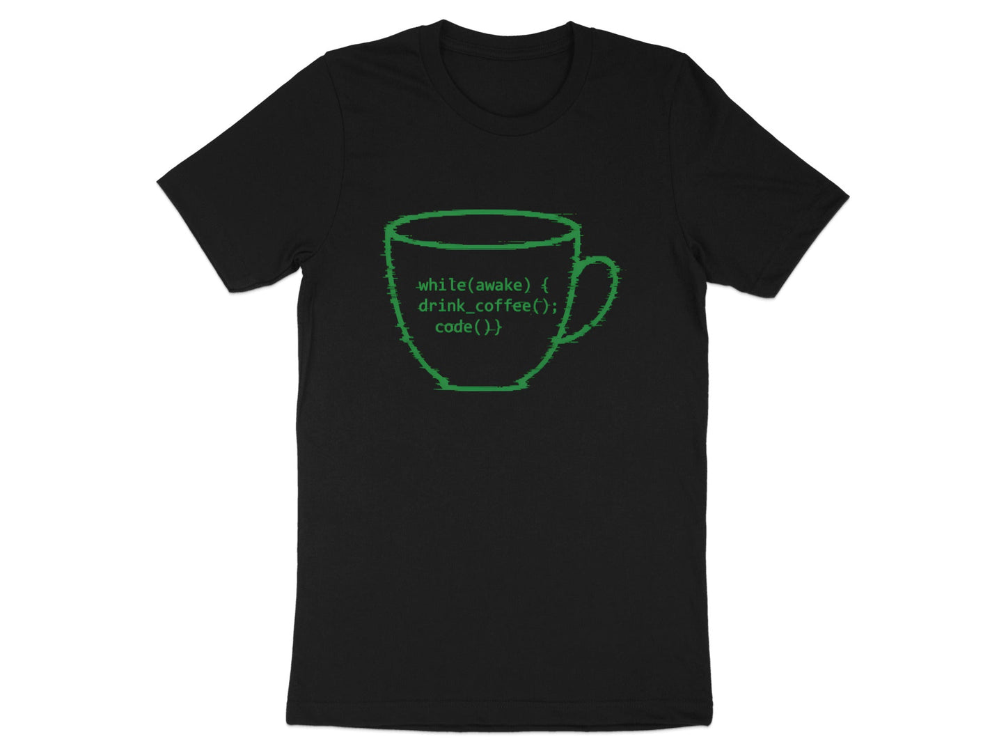 While Awake Drink Coffee T-Shirt - Programmer Loop  Tee