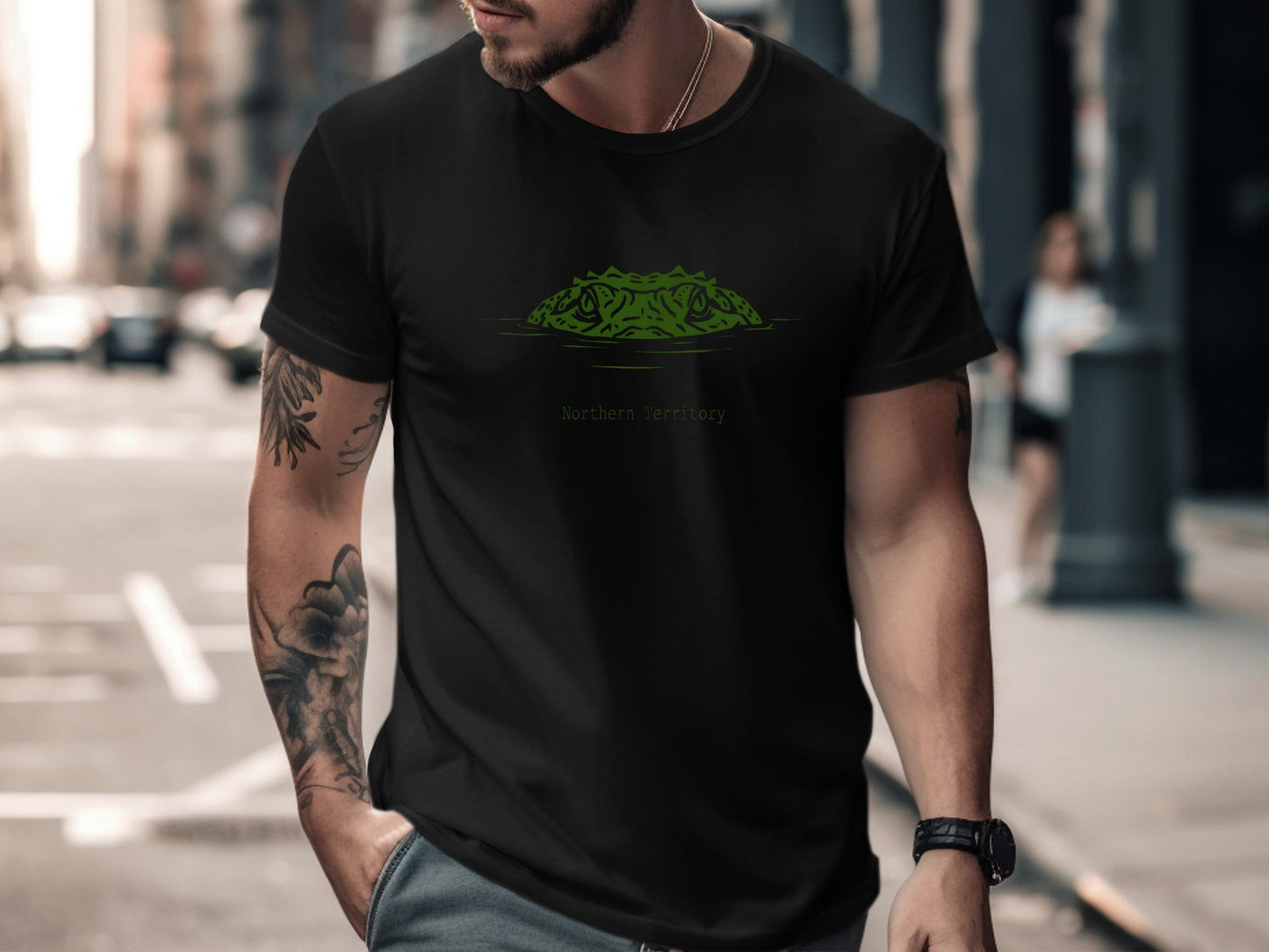 Northern Territory Crocodile Eyes T-Shirt - Lurking Croc