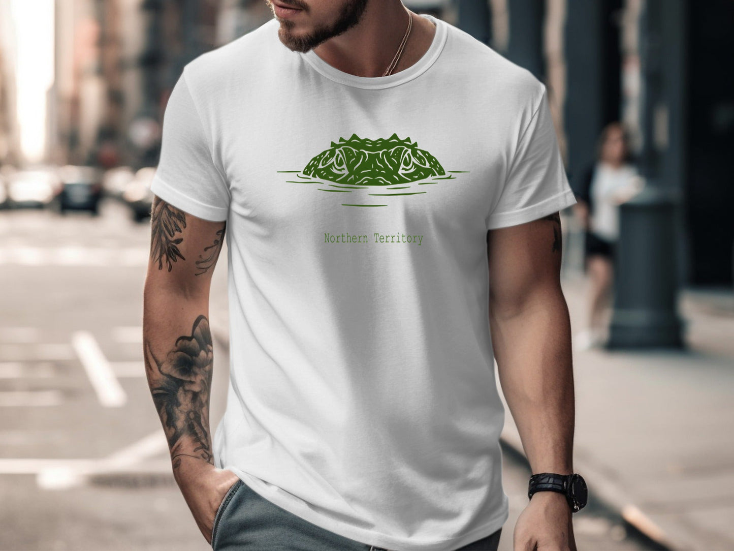 Northern Territory Crocodile Eyes T-Shirt - Lurking Croc