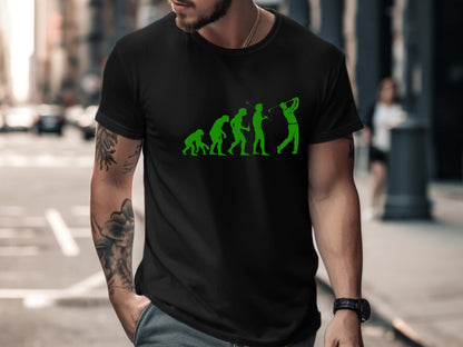 Evolution of Golf Green Silhouette T-Shirt