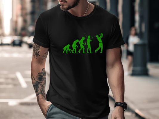 Evolution of Golf Green Silhouette T-Shirt