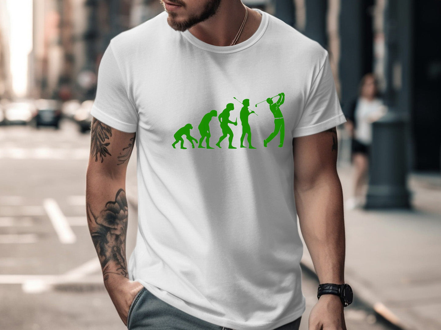 Evolution of Golf Green Silhouette T-Shirt