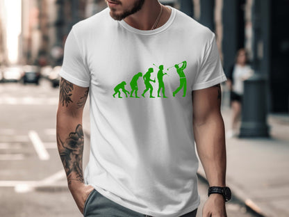 Evolution of Golf Green Silhouette T-Shirt