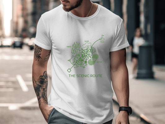 The Scenic Route Funny Golf Map T-Shirt