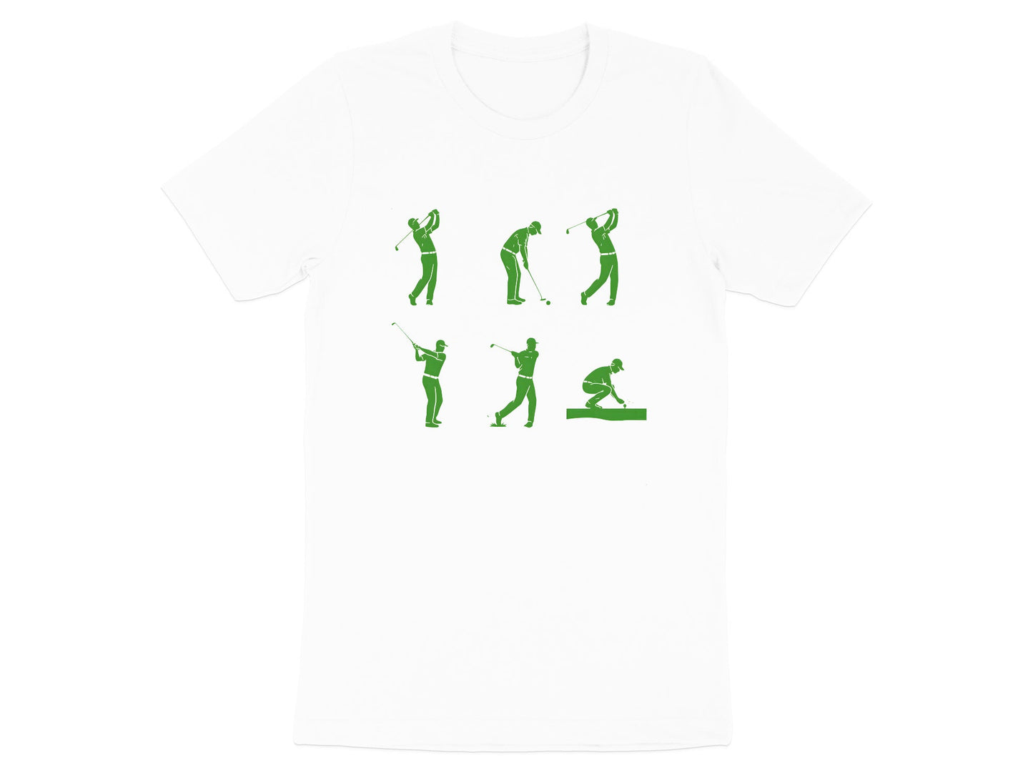 Golf Swing Mechanics Silhouette Graphic T-Shirt
