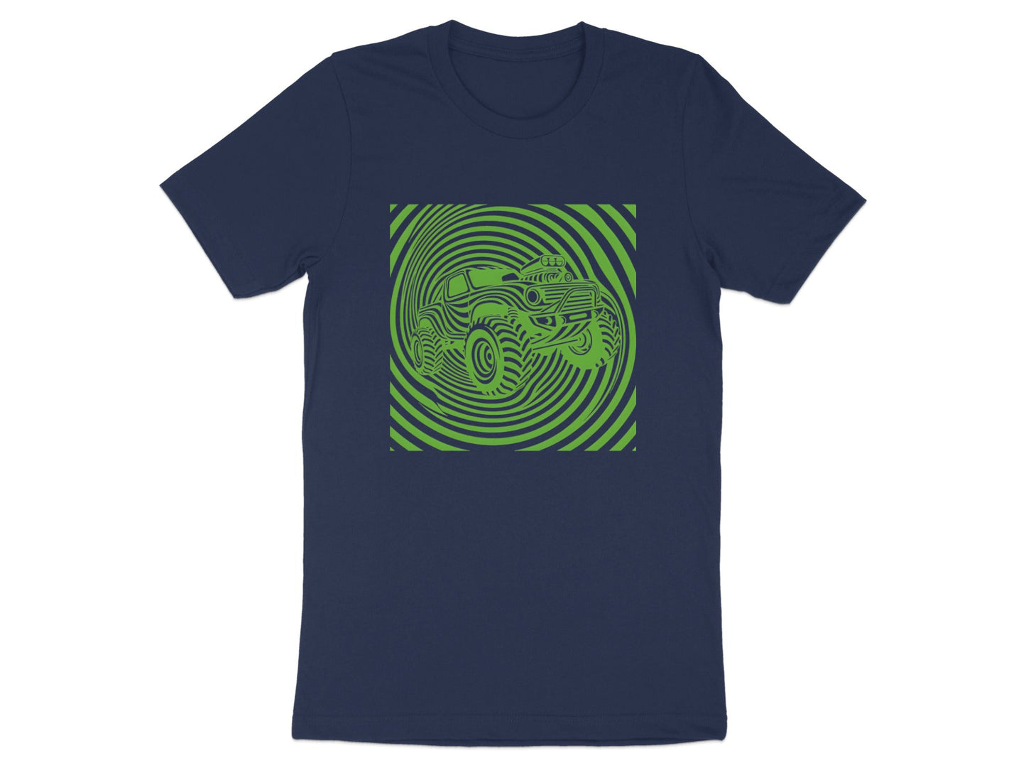 Hypnotic Green Monster Truck T-Shirt